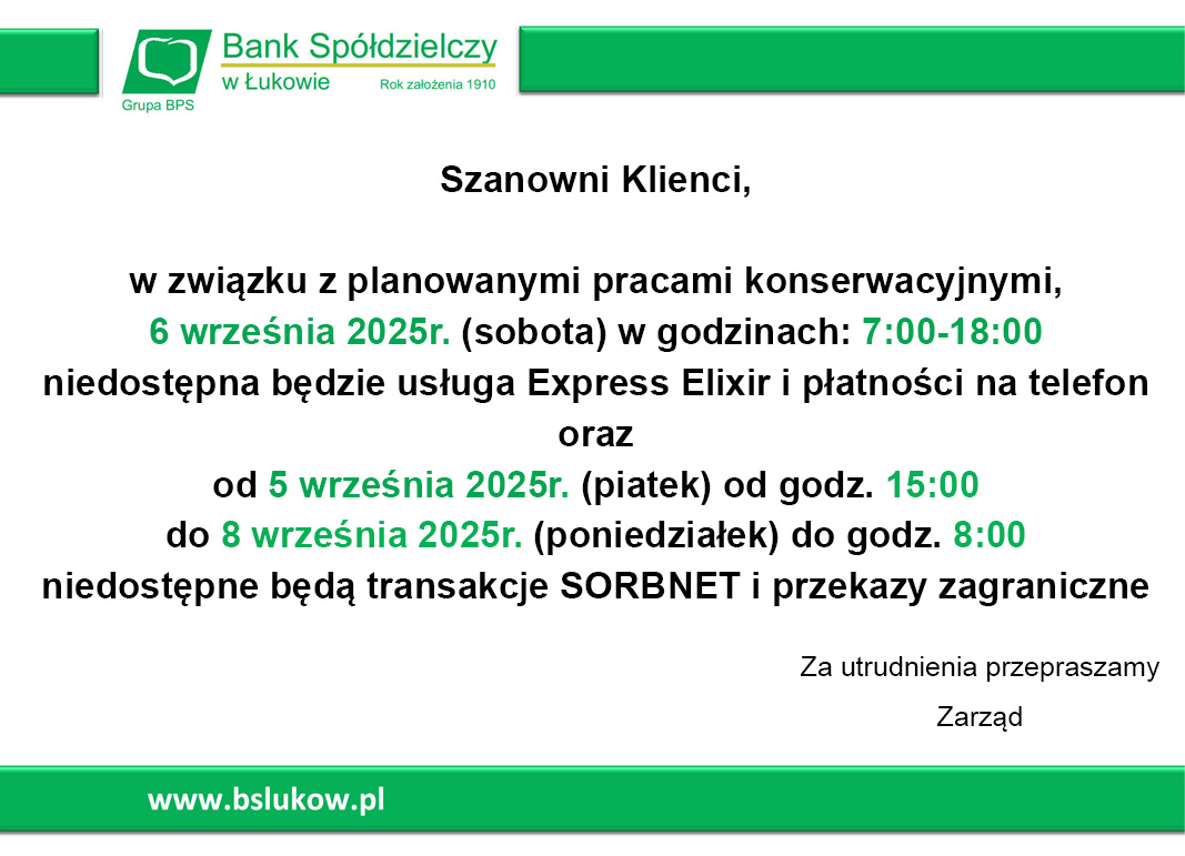 INFORMACJA 06 09 2025