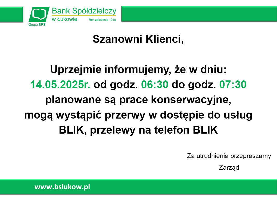 INFORMACJA 14 05 2025 przerwa