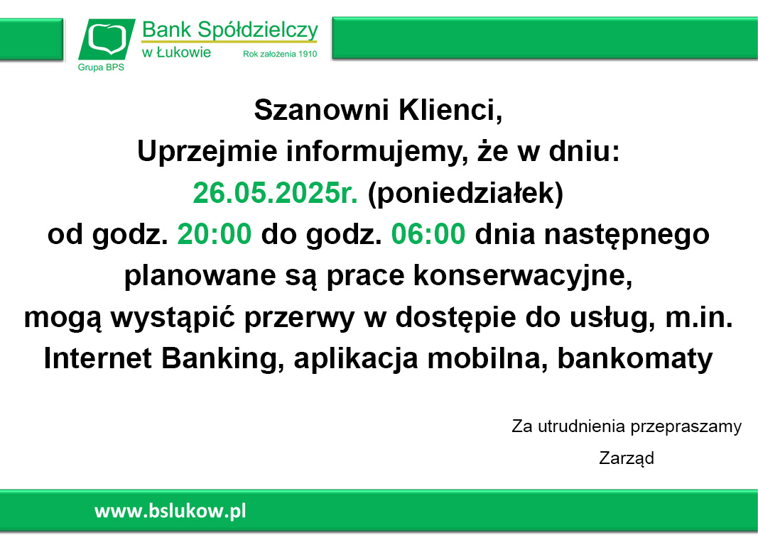 INFORMACJA 26 05 2025